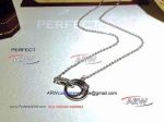 Perfect Replica 925 Sterling Silver Crescent Pendant Necklace - Cartier Jewelries
